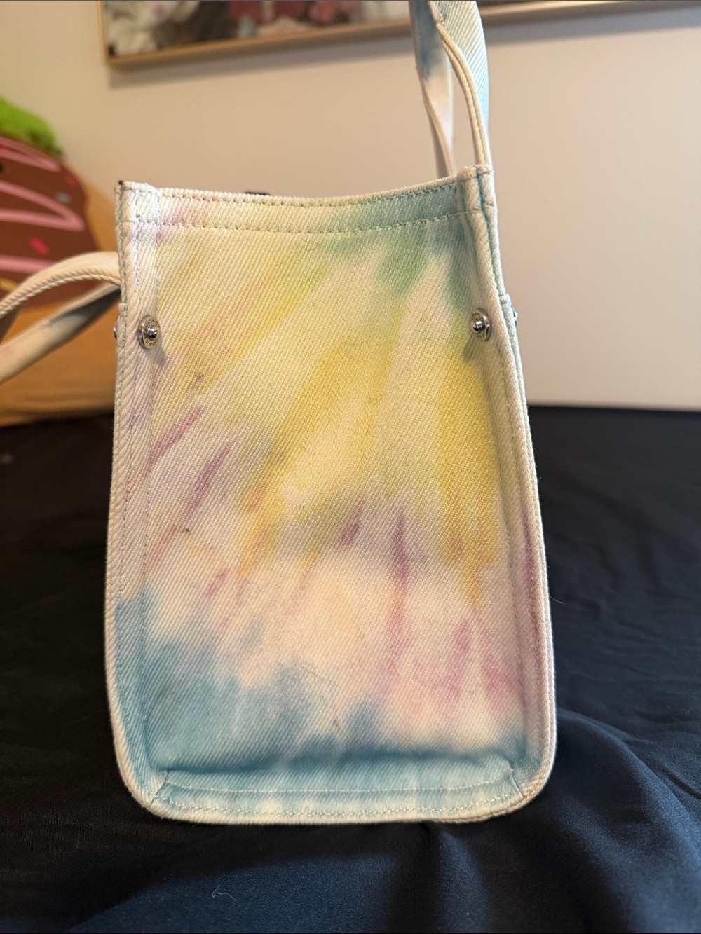 Cargo Tote Bag 26 With Rainbow Tie Dye Print - Picture 5 of 12